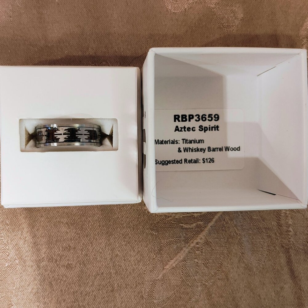 Bomb Party Aztec Spirit Men's Ring, Size 8.5, New With Tags - Picture 2 of 10
